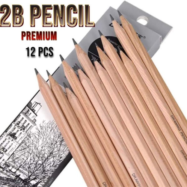 H&X Drawing Pencil 12P 2B Set | Premium Graphite Sketching Pencils for Drawing, Sketching & Art