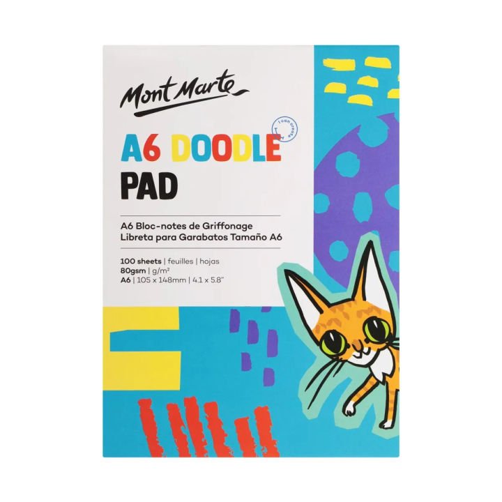 Mont Marte Doodle Pad A6 100 Sheets Sketch and Drawing Paper Pad