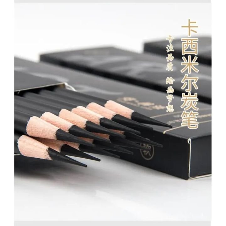 Kasimir Soft Black Charcoal Pencil 1 Piece Professional Drawing and Sketching Pencil