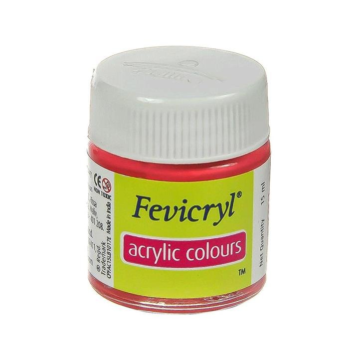 Fevicryl Acrylic Color 15ml Crimson – Rich Pigment Acrylic Paint for Canvas, Craft & DIY Projects