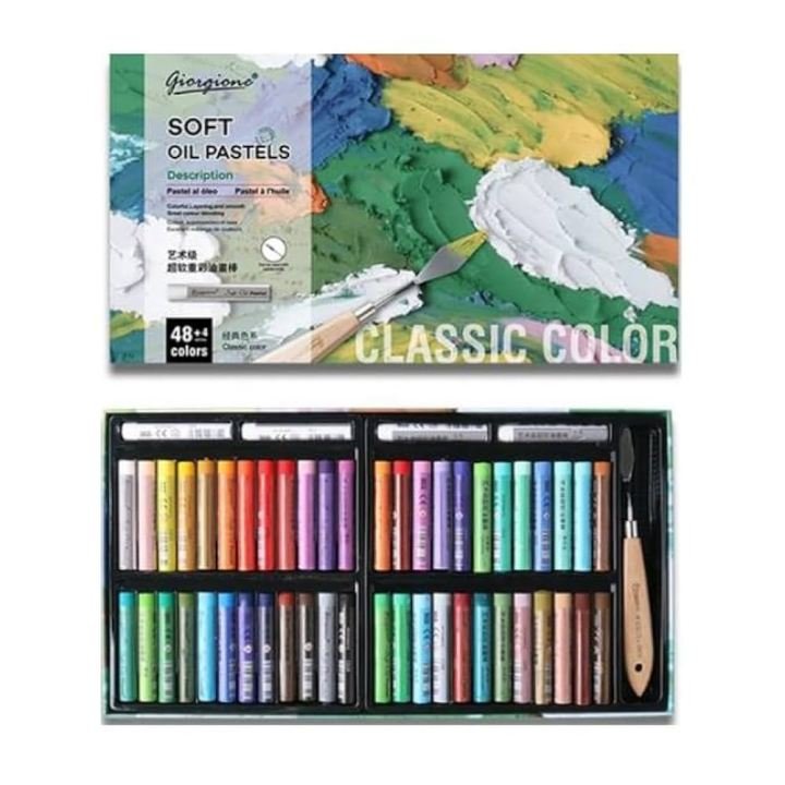 Giorgione Soft Oil Pastels 48 Colors | Classic Rich Pigment Art Pastel Set