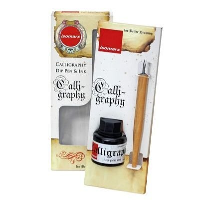 Isomars Dip Pen Wooden Manga Holder Set | Calligraphy & Drawing Pen Holder Kit