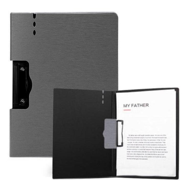 Deli 64512 PP Foam Clipboard with Cover Horizontal Dark Grey Document Holder for Office & Business