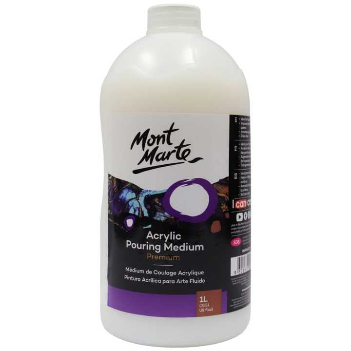 Mont Marte Acrylic Pouring Medium 1 Litre | Professional Fluid Art Medium | Acrylic Paint Pouring Additive