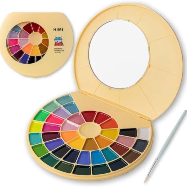 MIYA HIMI Pearl Metallic Watercolors 38 Pcs Artist Watercolor Paint Set with Metallic Colors