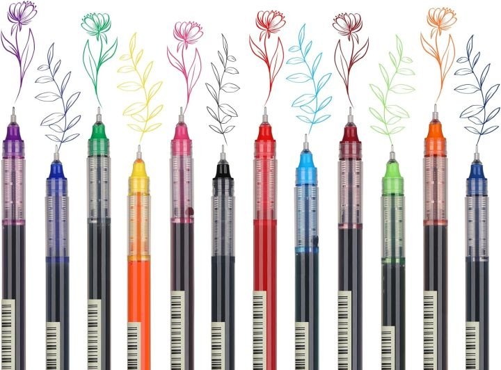 10 Color Gel Pens Set 0.5mm | Quick Dry Large Capacity Writing & Drawing Pens
