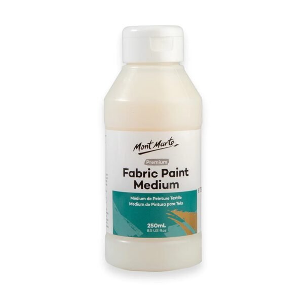 Mont Marte Fabric Paint Medium Premium 250ml – Textile Painting Medium for Fabric Art & Custom Clothing