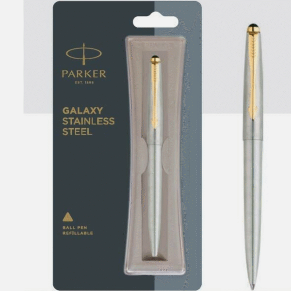 Parker Vector Mettalix Fountain Pen Blue | With Free Blue Quink Ink Bottle