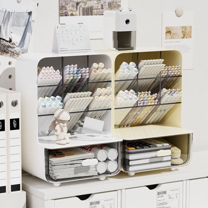 Pen and Brush Holder Modern Table Organizer | Desktop Stationery Storage Stand | Office & Art Desk Organizer