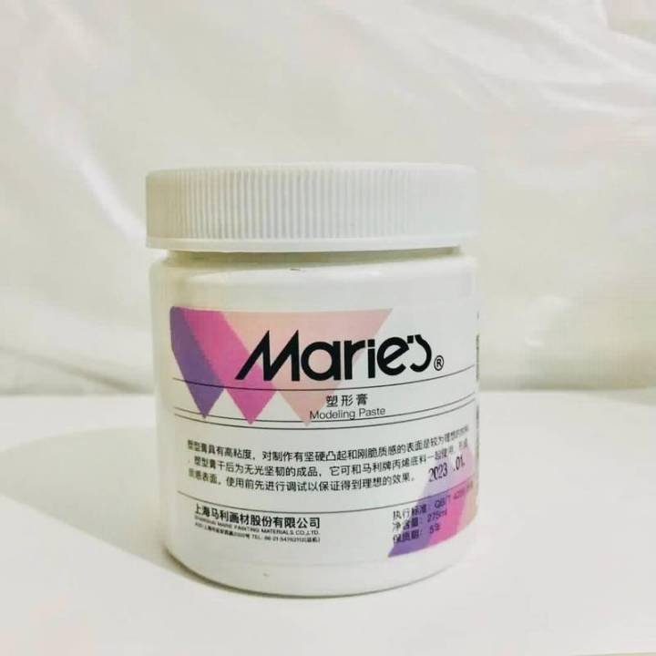 Maries Modeling Paste 275ml | Texture Medium for Acrylic Painting & Mixed Media Art