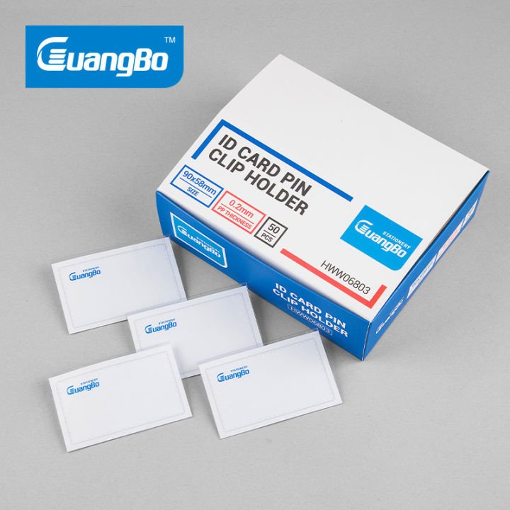 Guangbo ID Card Clip Holder | Durable Badge Holder Clip | Office & School ID Card Accessory