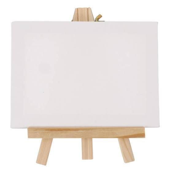 Papertree White Mini Canvas with Easel Mini Painting Canvas Set for Art Crafts and Display