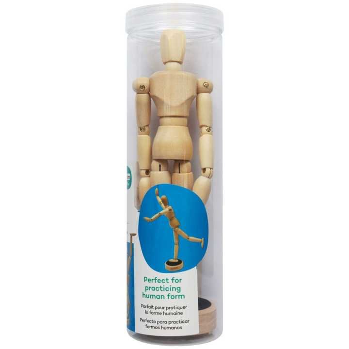 Mont Marte Magnetic Manikin 20cm Adjustable Wooden Artist Model for Drawing, Sketching & Figure Studies