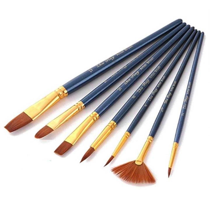 Keep Smiling Nylon Hair Artist Brush Set 7 Pcs