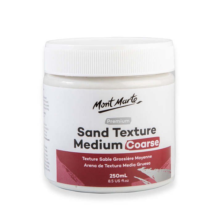Mont Marte Sand Texture Medium Coarse 250ml | Acrylic Texture Medium for Dimensional Art | Professional Texture Paste