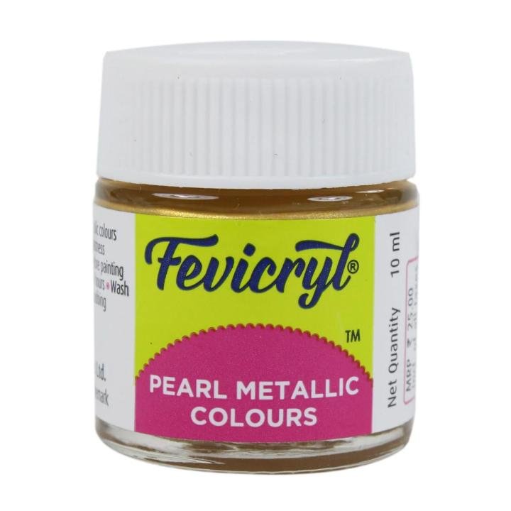 Acrylic Color Pearl Metallic Gold 10ml – Premium Metallic Acrylic Paint for Art, Craft & DIY Projects