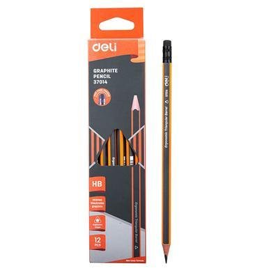 Deli E37014 Graphite Pencils for School 1 Box 12PCS Premium Writing and Drawing Pencils for Students