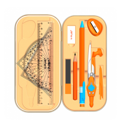 Y-PLUS Einstein Mathematical Drawing Geometry Set Complete Math Instrument Box for Students and School Use
