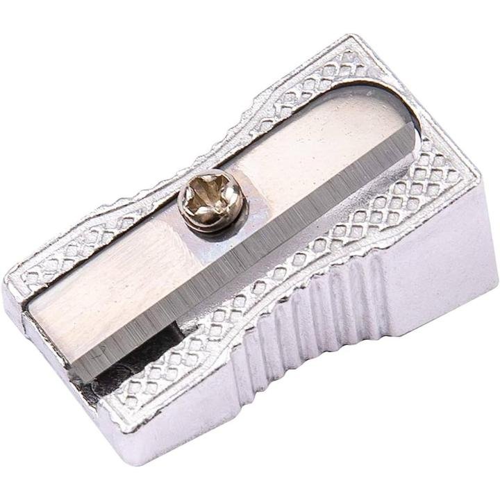Deli E39761 Aluminum Single Hole Pencil Sharpener – Durable Metal Sharpener for Graphite & Colored Pencils
