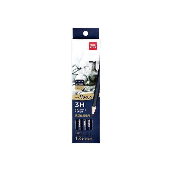 Deli S999-3H Sketching Pencil 12 PCS Professional Drawing Pencil Set for Sketching and Artwork