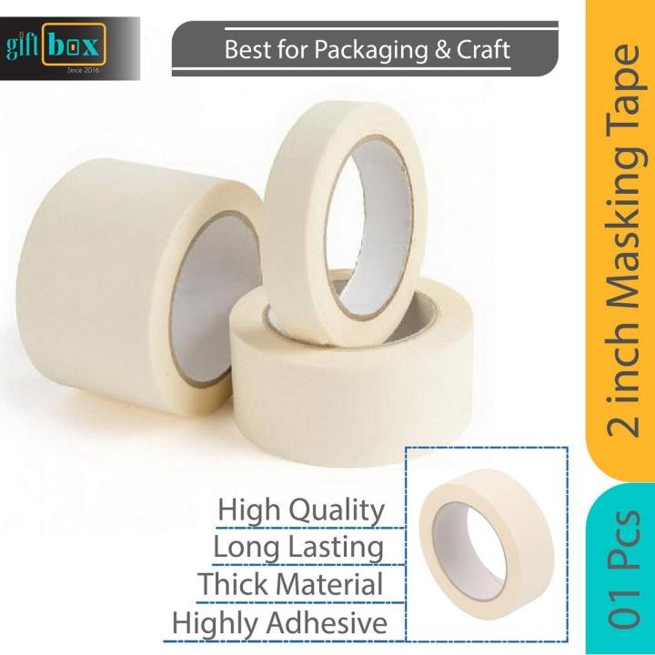 Premium Masking Tape 2 Inch – Strong Adhesive Painter’s Tape for Painting, Craft, DIY & Surface Protection