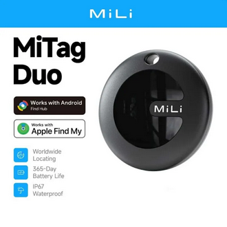 MiLi MiTag Go Smart Tracker for Android & ios Global Location Finder for Keys Bags Luggage Item Finder Anti Lost Tracker for iOS or Android Smart Locator Tag