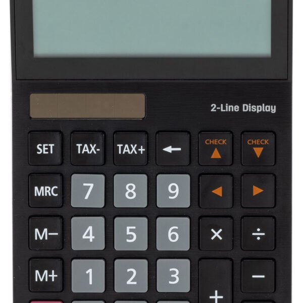 Deli EM126 12 Digit Financial & Business Calculator Desktop Office Calculator Black