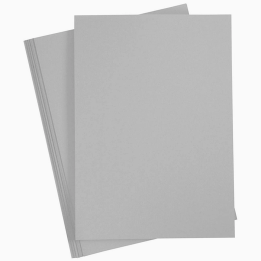 Grey Paper Loose Sheets 300gsm A4 Size Pack of 10 | Premium Art & Craft Paper | Drawing & Sketching Sheets