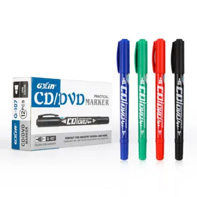 Gxin Dual tip Cd marker Permanent waterproof 12pcs