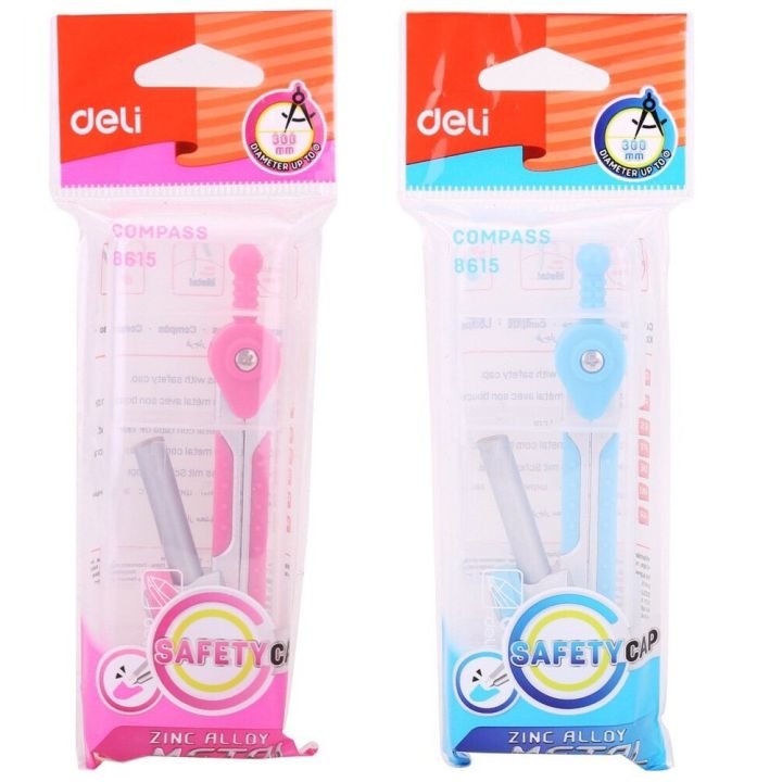 Deli E8615 Compass with Pencil for Geometry Drawing