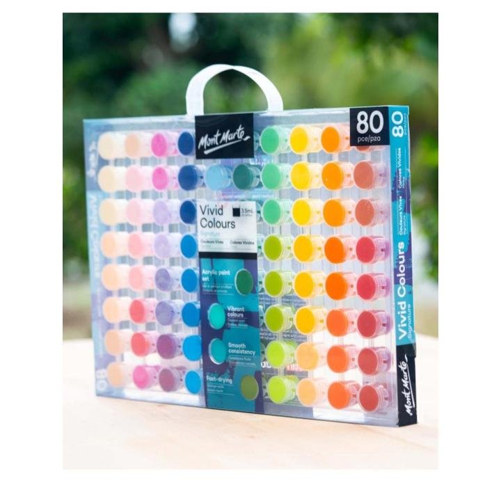 Mont Marte Signature Vivid Colors 80 Paint Set for Artists