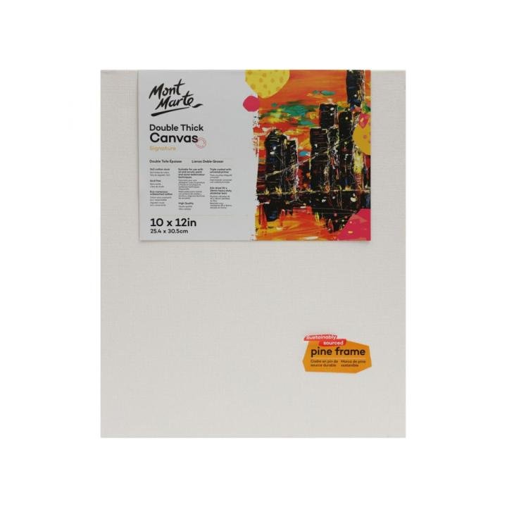 Mont Marte White Canvas 10 × 12 Inch for Acrylic, Oil & Mixed Media