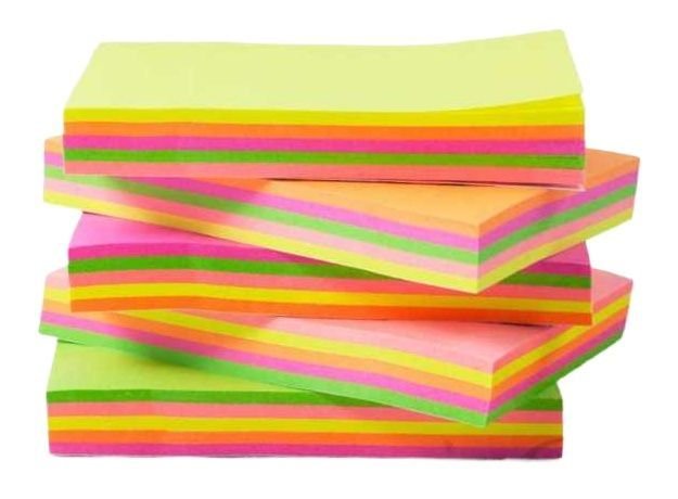 PaperTree Sticky Notes Pad 3 × 4 Inch – 5 Color Self-Adhesive Memo Notes, 500 Sheets Post-it Tabs for Office, School & Study
