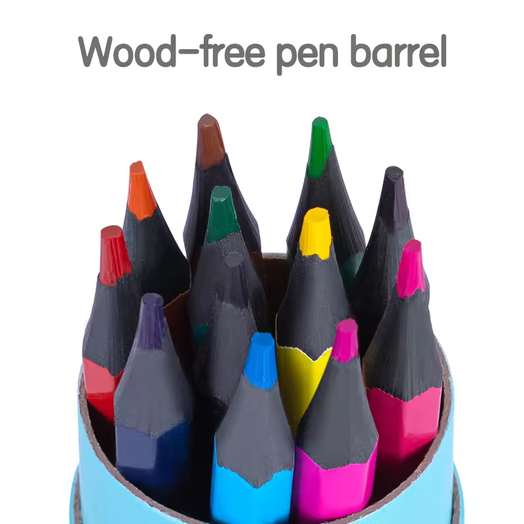 Deli 7072-12 Erasable Colored Pencils Tin Box 12 shade