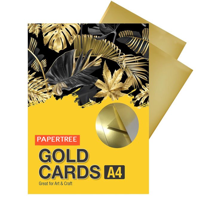 White Gold Business Card Print Paper A4 300gsm 10 Sheets | Premium Metallic Cardstock for Business Cards, Certificates, Invitations & Art Prints