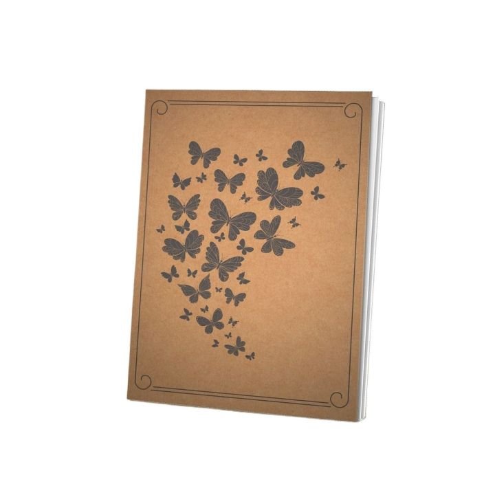 Papertree Vintage A5 Notebook Sketchbook Drawing Sketchpad Flying Butterfly Perfect for Graphite Colour Pastel and Charcoal Art