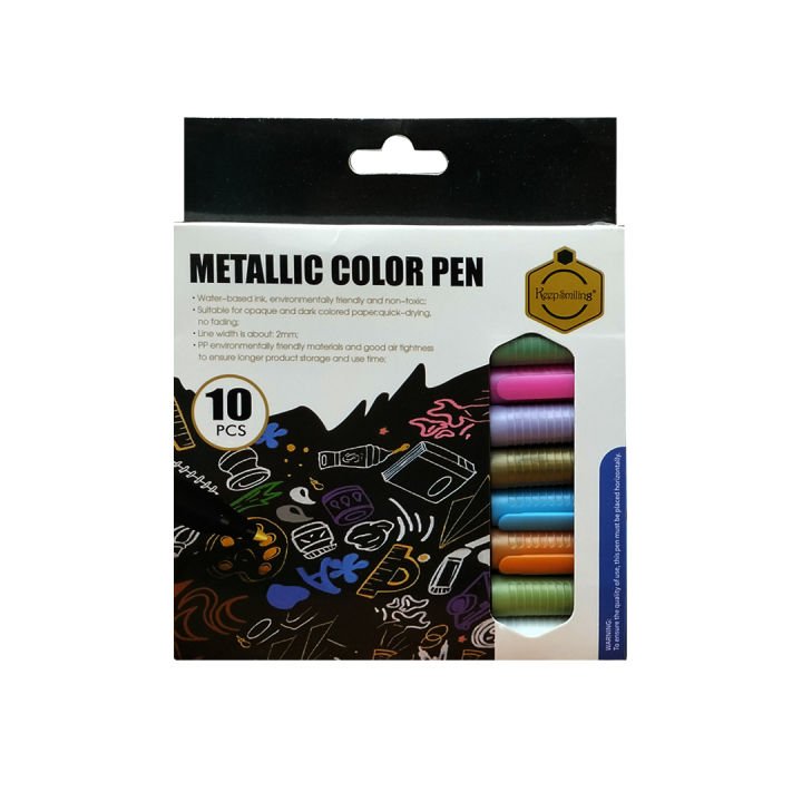 Keep Smiling Metallic Color Pen Pack of 10