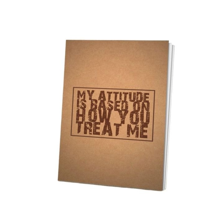 PaperTree Vintage A5 Sketchbook Notebook My Attitude 80 Sheets for Drawing & Sketching