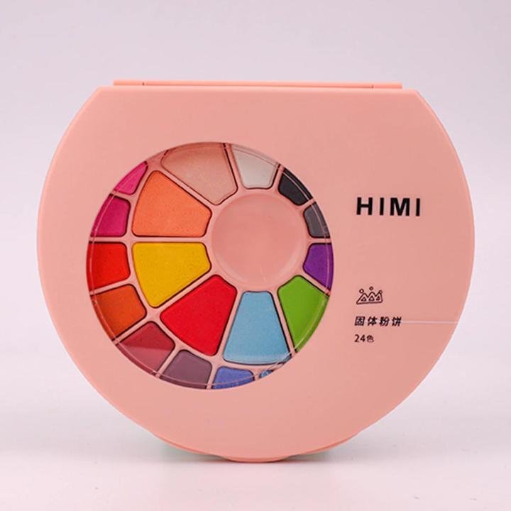 MIYA HIMI Solid Watercolor Paint Set 24 Colors Portable Artist Palette