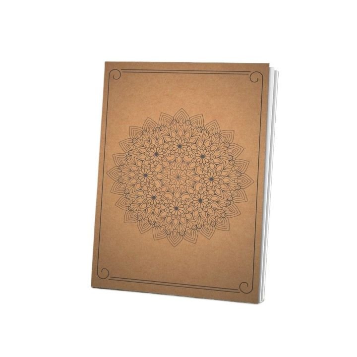 Papertree Vintage A5 Notebook Sketchbook Drawing Sketchpad Red Vintage Flower Perfect for Graphite Colour Pastel and Charcoal Art