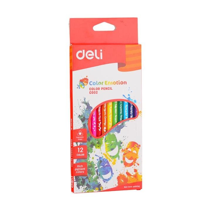Deli EC00200 12 Color Wooden Pencil Set for Drawing