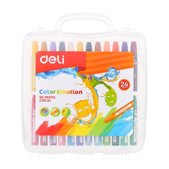 Deli EC20124 Color Emotion Oil Pastel 24 Colors Set