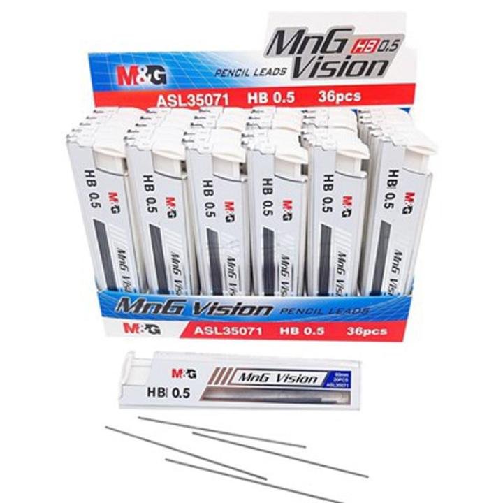 M&G Mechanical Pencil Lead HB 0.5mm 20 Pcs | Smooth Strong Lead Refills for Writing, Drawing, Sketching, School, Office & Exam Use