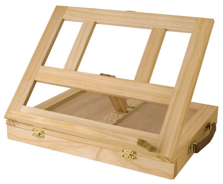 Papertree Table Top Easel with Drawer | Adjustable Wooden Desktop Painting Easel for Canvas, Sketching, Art & Display