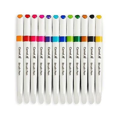 Camel Premium Brush Pen Set 12 Colors Watercolor Markers
