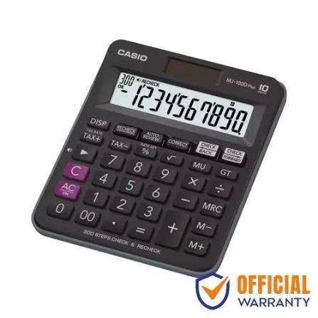 CASIO MJ-100D PLUS-BK Solar and Battery Powered Desktop Calculator
