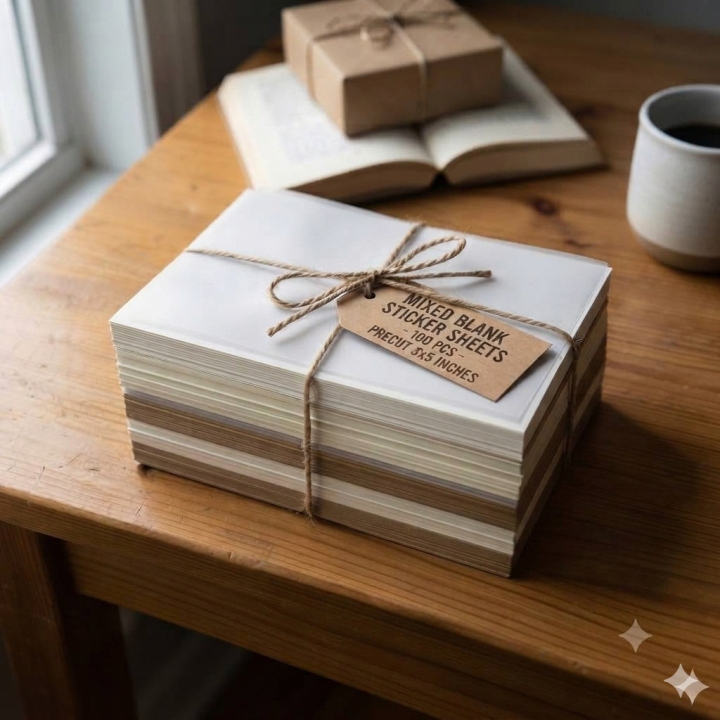 100 Pcs Blank Sticker Mixed (3x5 Inch)