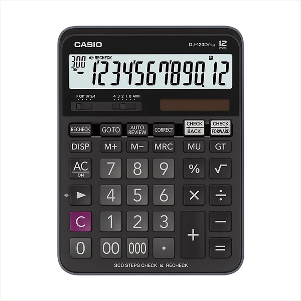CASIO DJ-120D Plus 12 Digit Check & Recheck Desktop Calculator