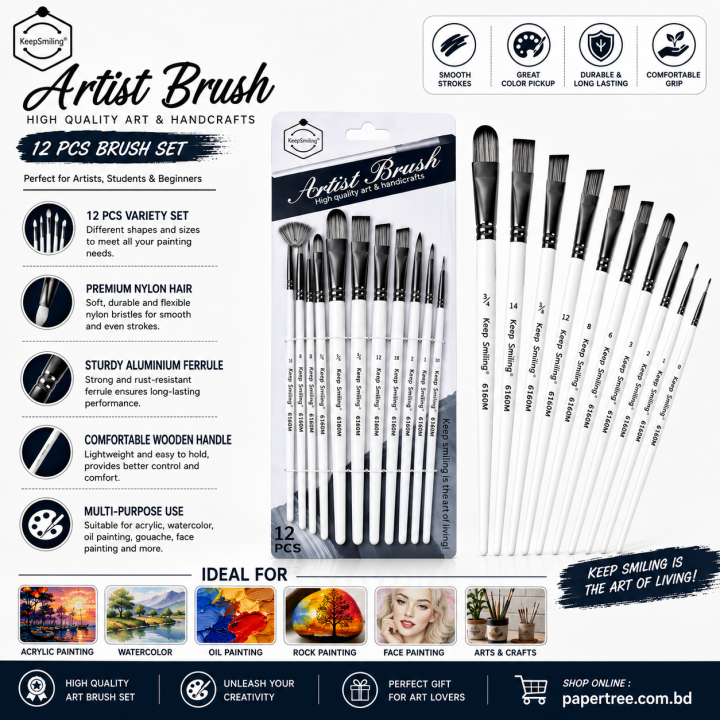 Keep Smiling 6160M Artist Mix Brush Set
