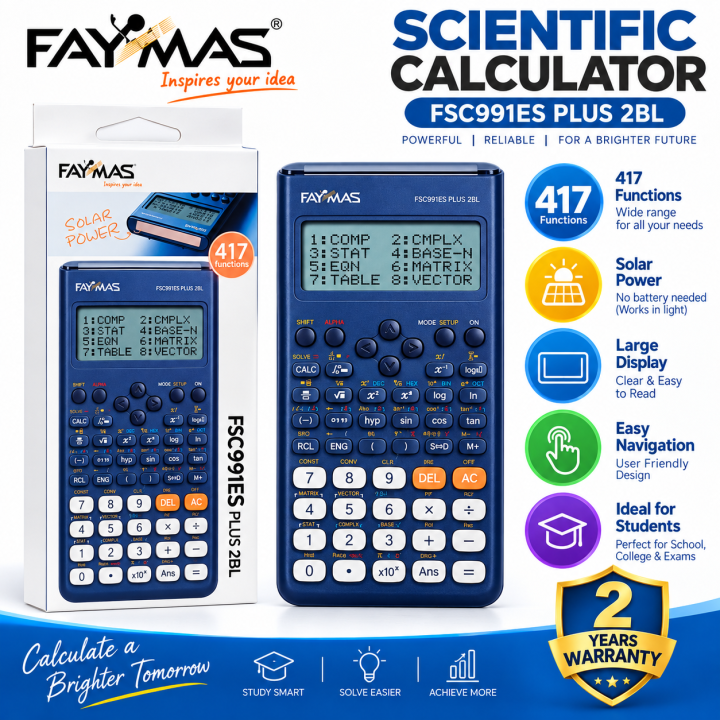 FAYMAS FSC991ES PLUS 2nd Edition Scientific Calculator (2 years Warranty)